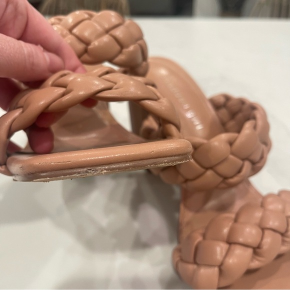 Madden Girl tan braided strappy block heels - Picture 8 of 16